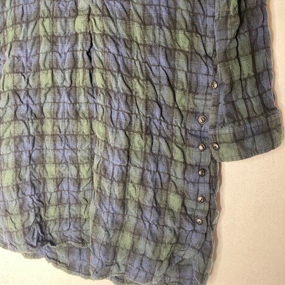 MADEWELL SIDE BUTTON FLANNEL LONG SLEEVED SHIRTDRESS SIZE XXS - Picture 3 of 5